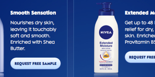 Request a FREE Nivea Lotion Sample (Facebook)