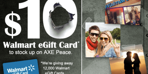 AXE Peace Instagram Sweeps: 12,000 Each Win $10 Walmart eGift Card (+ Print $1/1 Axe Peace Coupon)