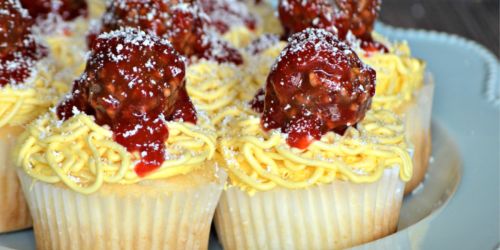Spaghetti and Meatballs Cupcakes (Fun April Fool’s Day Dessert Idea)