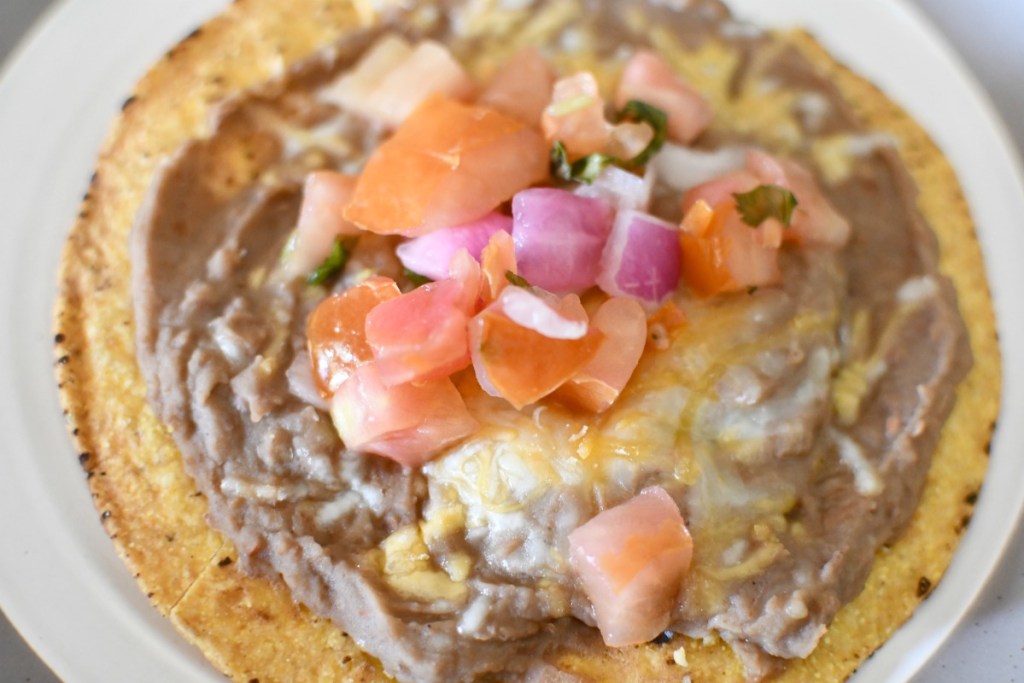 bean and cheese tostada