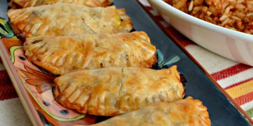 Black Bean Baked Empanadas & Spanish Rice