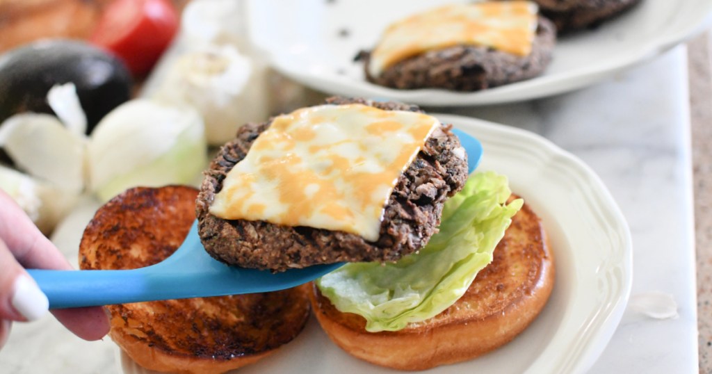 black bean burger patty