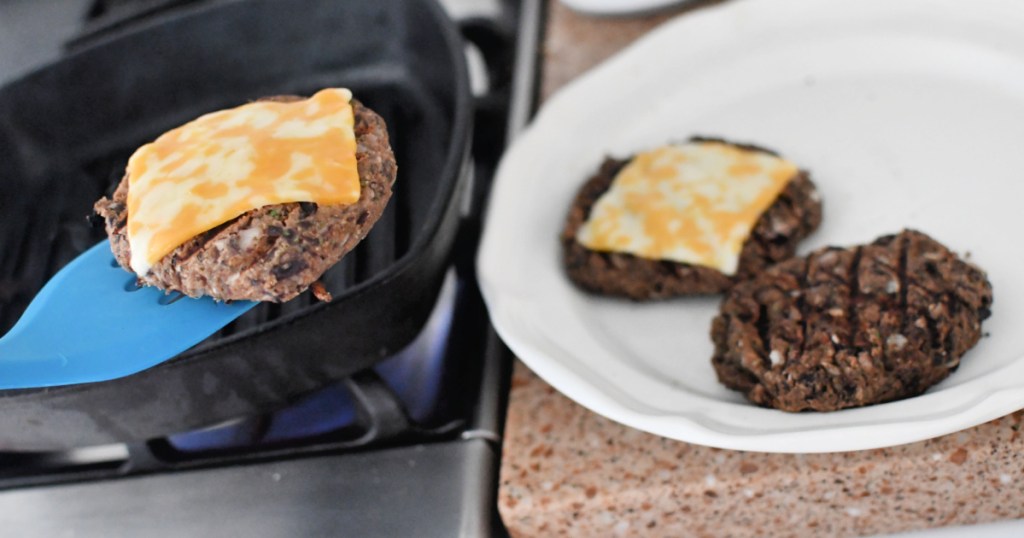 black bean burgers with cheese