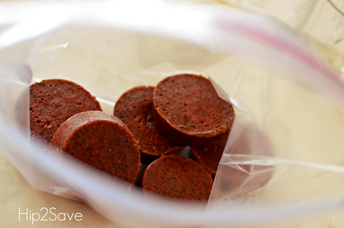 Freeze Smoothies in Muffin Tins