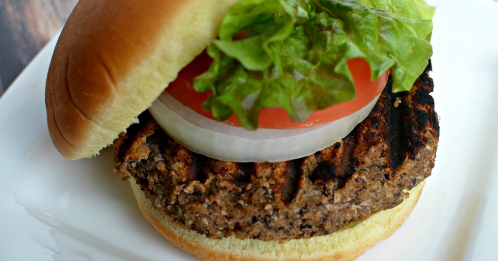 best black bean burger on a plate