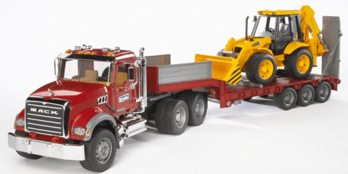 Amazon: Bruder Mack Granite Flatbed Truck with JCB Loader Backhoe Only $49.87 Shipped (Reg. $125.99!)