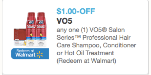 New $1/1 VO5 Salon Series Hair Care Coupon = as Low as Only $0.23 at Walmart (After Ibotta)