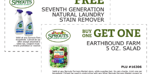 Sprouts: FREE Seventh Generation Laundry Stain Remover Coupon + More