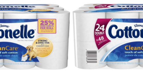 Amazon: Cottonelle Clean Care Toilet Paper 48 Double Rolls Only $22.64 Shipped (= 47¢ Per Roll!)