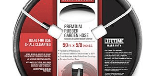 Sears: Highly Rated Craftsman Premium Rubber 50 Foot Garden Hose $19.99 + Free Store Pick Up (Today Only)