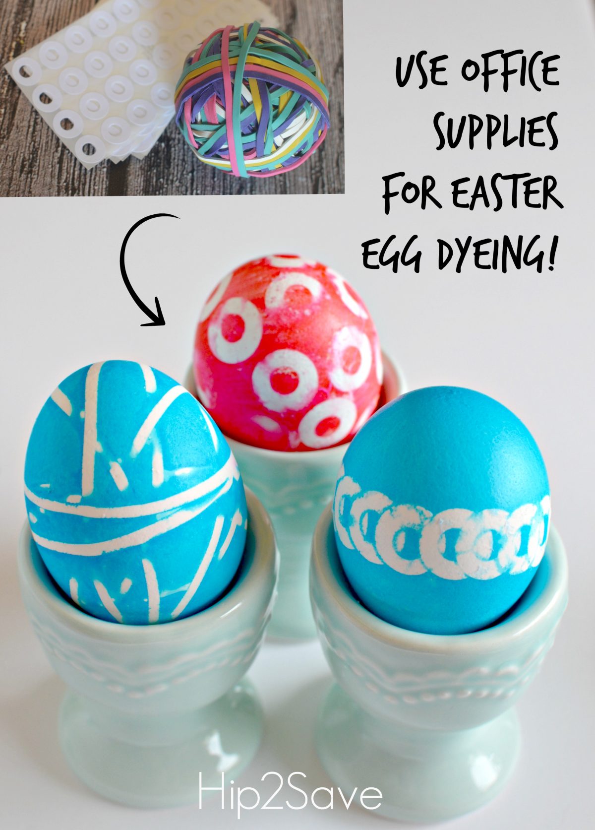 Use Office Supplies for Easter Egg Dying Hip2Save