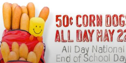 Sonic Drive-In: 50¢ Corn Dogs on May 22nd