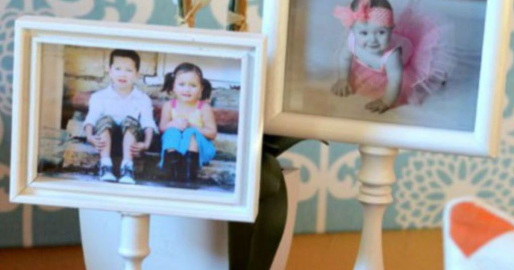 DIY pedestal photo frame