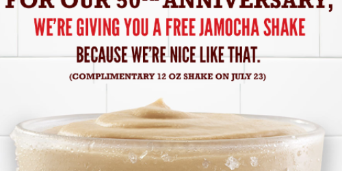 Arby’s: FREE 12oz Jamocha Shake on July 23rd