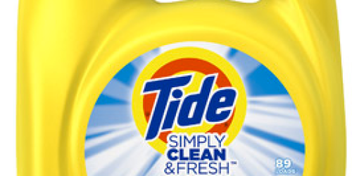 Walmart.com: Tide Simply Clean & Fresh Laundry Detergent 89 Loads Only $8.97 + Free In-Store Pick Up