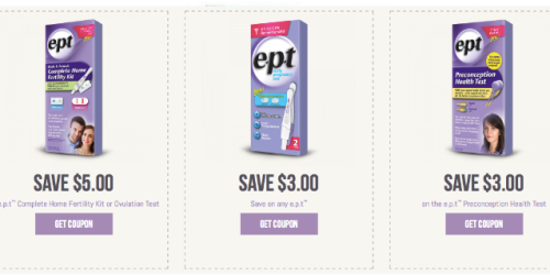 3 New e.p.t Test Coupons = FREE Complete Home Fertility Kit or Ovulation Test at Rite Aid (Starts 7/27)