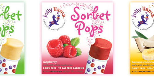 Rare Buy 1 Box of Jolly Llama Sorbet Pops, Get 1 Box Free Coupon (Gluten & Dairy Free!)