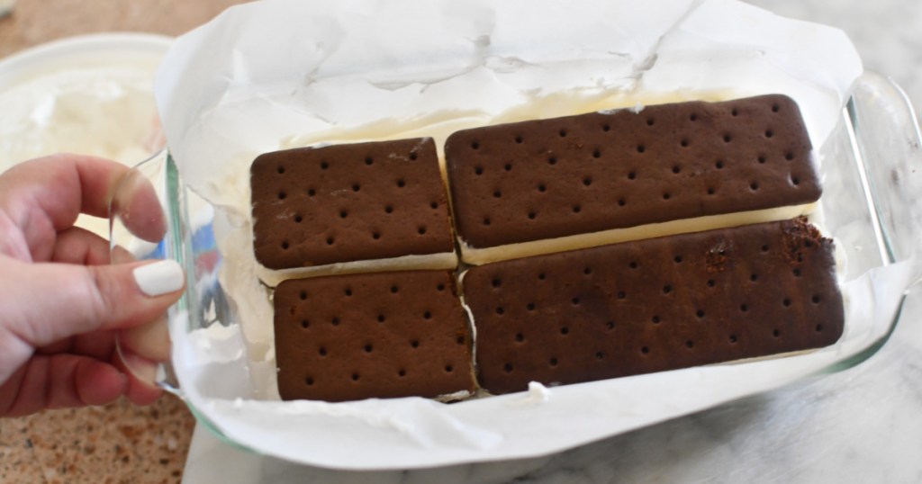 top layer of ice cream sandwich cake