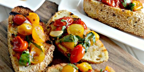 Roasted Tomato & Garlic Bruschetta