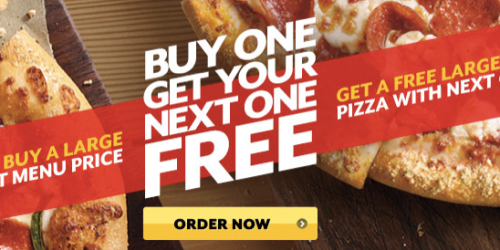 Pizza Hut: Buy 1 Large Pizza, Get a Large 1-Topping Pizza FREE (On Your Next Order)