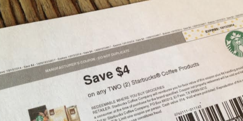 *HOT* $4/2 Starbucks Coffee Products Coupon (Back Again!)