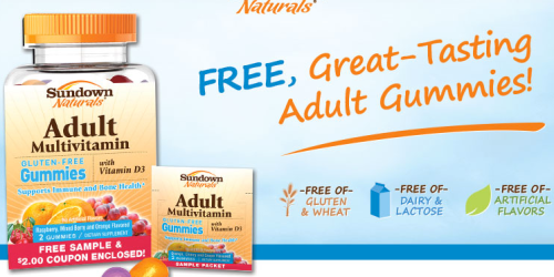 FREE Sundown Naturals Adult Multivitamin Gummies Sample w/Coupon (Facebook – Still Available!)