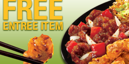 Panda Express: FREE Single-Serve Entree with ANY Online Order