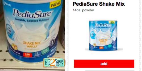 Target: *HOT* 50% Off PediaSure Drink Mix Cartweel Offer = Only $1.66 per Canister (After Gift Card)
