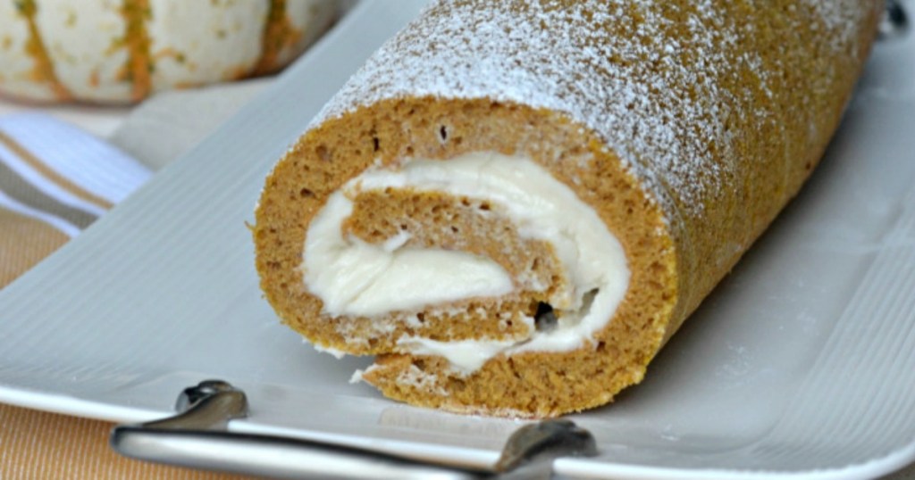 pumpkin roll with cream cheese