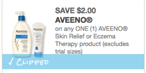 High Value $2/1 Aveeno Skin Relief or Eczema Therapy Coupon = *HOT* Deal at CVS (Thru 10/4)