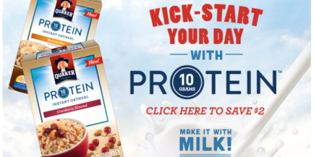 High Value $2/1 Quaker Protein Instant Oatmeal Coupon