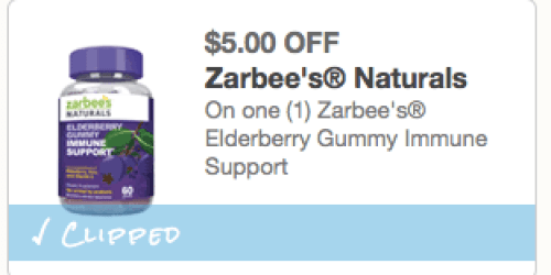 High Value $5/1 Zarbee’s Elderberry Gummy Immune Support Coupon (+ CVS & Target Deal)