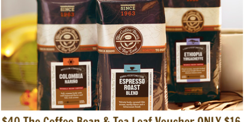 Gilt City: $40 The Coffee Bean & Tea Leaf Voucher ONLY $16 – New Customers Only