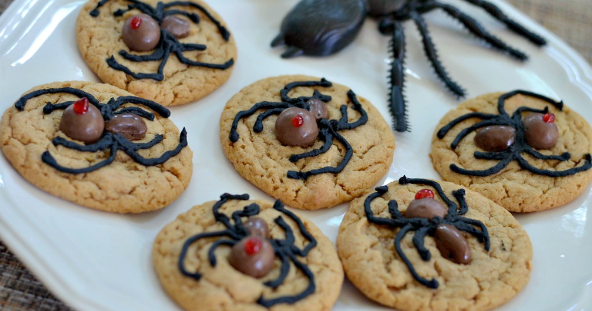 halloween spider cookies