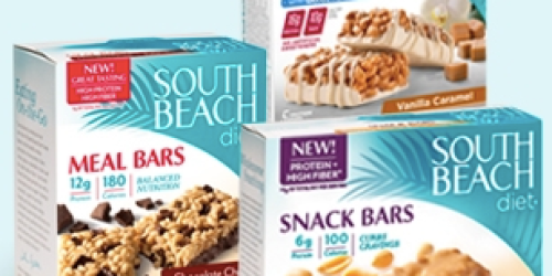 High Value $2/1 South Beach Diet Snack Bars, Protein Fit Bars or Meal Bars Coupon