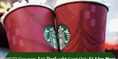 Groupon: *HOT* $10 Starbucks eGift Only $5 Live NOW (Limited Quantities Available!)