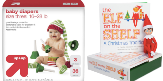 Target Holiday Clearance Finds: 50% Off Santa Diapers, Holiday Baby Wipes, Elf on the Shelf & More
