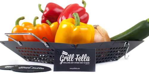 Highly Rated Grill Fella BBQ Vegetable Basket Wok with Divider Only $14.99 (Reg. $40) – Great Gift Idea