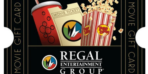 $50 Regal Entertainment Group Gift Card Only $40