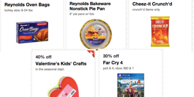 Target: High Value Cartwheels (Including Reynolds Oven Bags, Cheez-It Crunch’d, Valentine’s Crafts & More!)