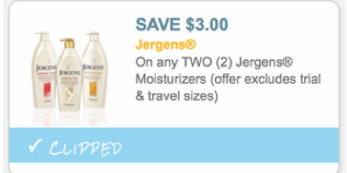 $3/2 Jergens Moisturizers Coupon (RESET!) = Only $0.34 Each at Target & Walmart + Rite Aid Deal