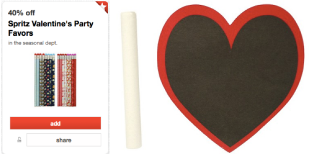 Target Cartwheel: 40% Off Spritz Valentine’s Party Favors = Chalkboard Heart Stickers Only 30¢