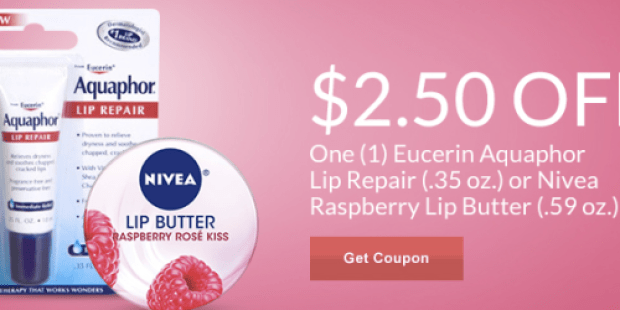 Rite Aid: New $2.50/1 Nivea Lip Butter or Eucerin Aquaphor Lip Repair Store Coupon