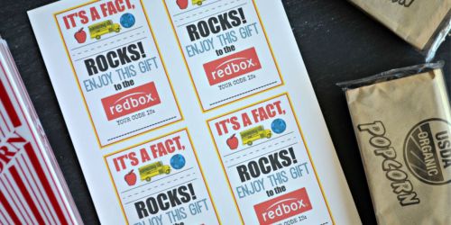 Teacher Appreciation Gift Idea: Gift a Redbox Code (Free Printable Card)