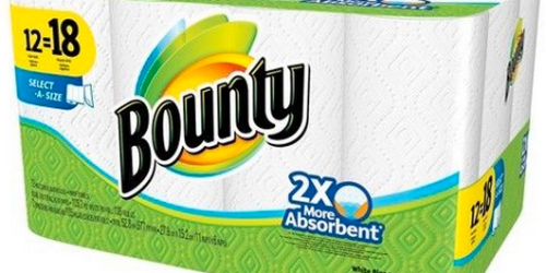 12 Pack of GIANT Bounty Select-A-Size Paper Towels as low as $11.49 Shipped (Only 64¢ Per Regular Roll)