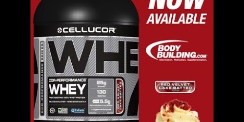 4 Lbs. Of Cellucor COR-Performance Whey Protein Powder (Red Velvet Cake Batter) Only $29.99 Shipped