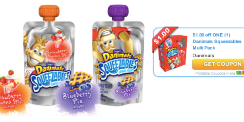 $1/1 Danimals Squeezables Multi Pack Yogurt Coupon