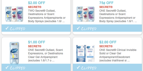 $5.75 in *NEW* Secret Deodorant Coupons