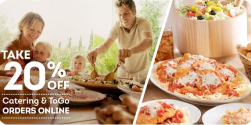 Olive Garden: 20% Off Online ToGo Orders (Thru 7/5)