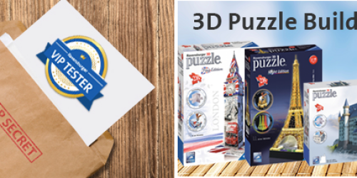 Apply to Be Ravensburger 3D Puzzle Product Tester